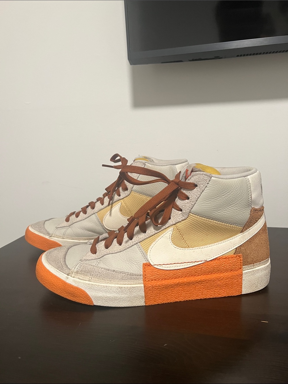 Nike Blazer Mid - Cream, Orange & Brown Accents